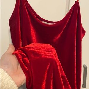Red Velvet Mini Dress